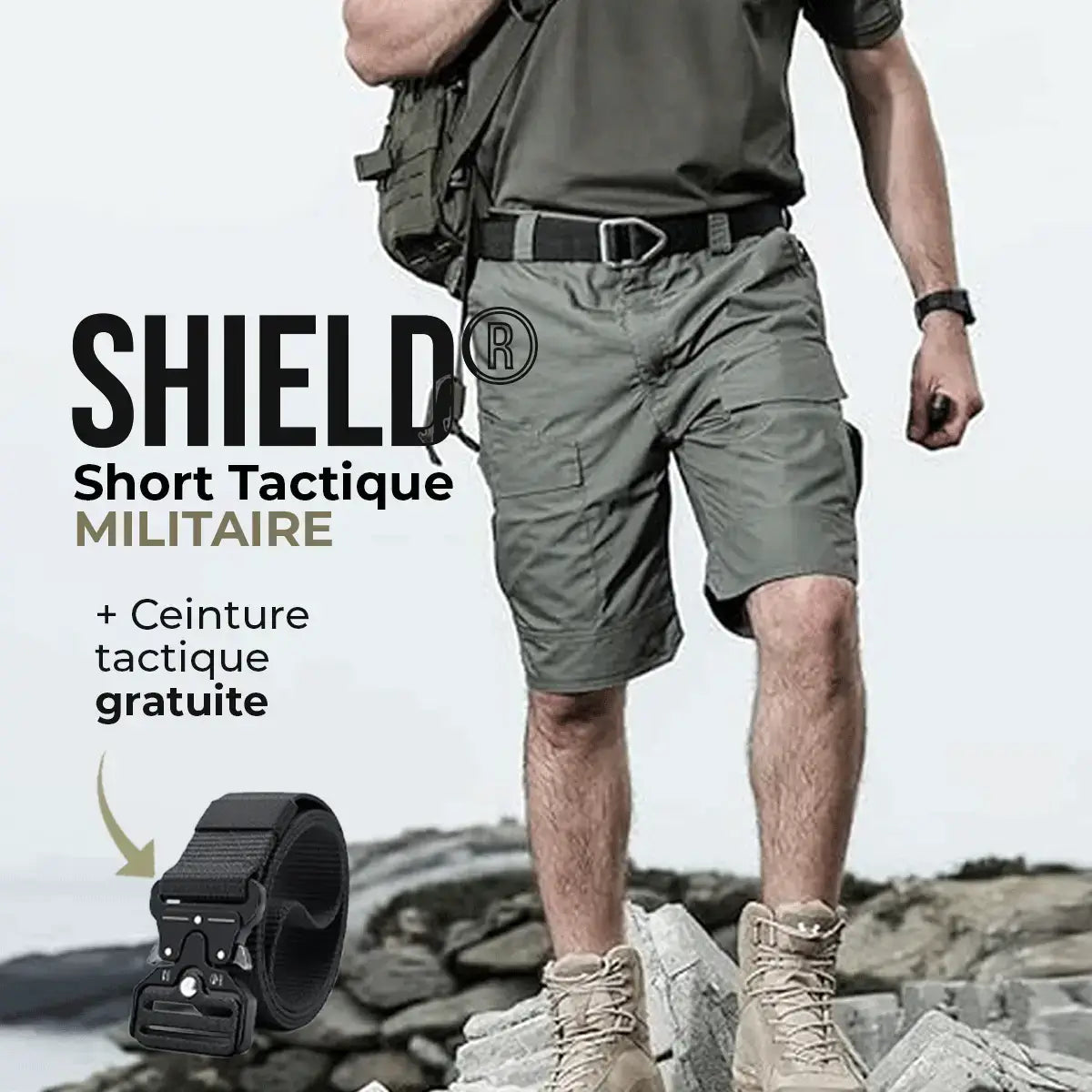 Short Tactique Militaire pour Hommes Shield® (+ Ceinture Tactique Gratuite)